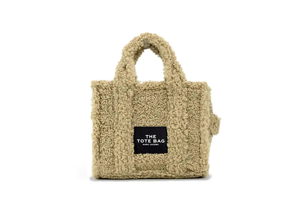 Marc Jacobs The Teddy Mini Beige Sherpa Tote Bag